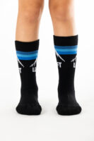 Otroške nogavice MERINO SPECIAL Storžič, črne/modre črte