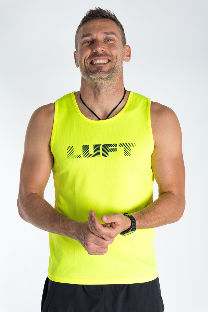 MOŠKA ACTIVE DRY ŠPORTNA MAJICA - BREZ ROKAV RUMENA