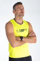 MOŠKA ACTIVE DRY ŠPORTNA MAJICA - BREZ ROKAV RUMENA