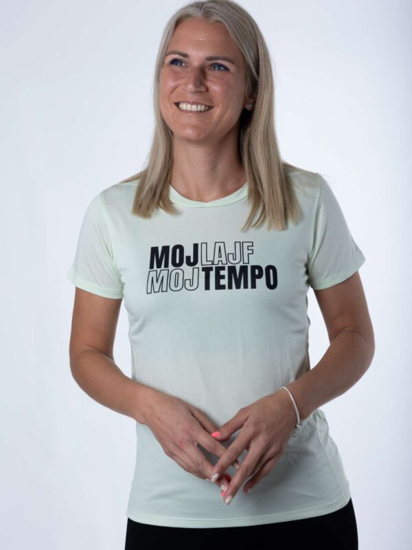 ŽENSKA  ŠPORTNA MAJICA -Moj lajf, moj tempo